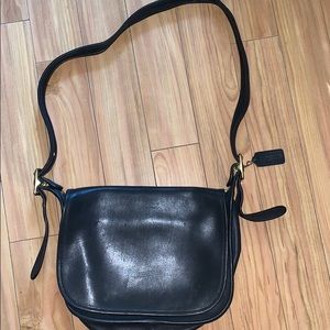Black coach cross body bag